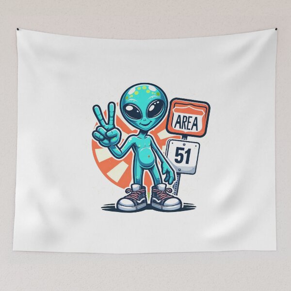 Item preview, Area 51 Peace Alien designed and sold by RobertMartinArt.