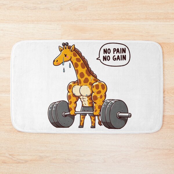 Item preview, No Pain No Gain: Muscle Giraffe designed and sold by LemuellTrends.