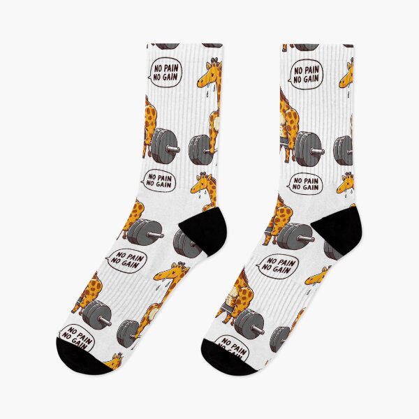 Item preview, No Pain No Gain: Muscle Giraffe designed and sold by LemuellTrends.