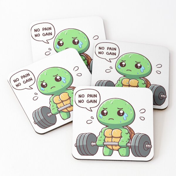 Item preview, No Pain No Gain: Muscle Turtle designed and sold by LemuellTrends.