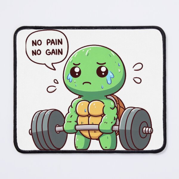 Item preview, No Pain No Gain: Muscle Turtle designed and sold by LemuellTrends.
