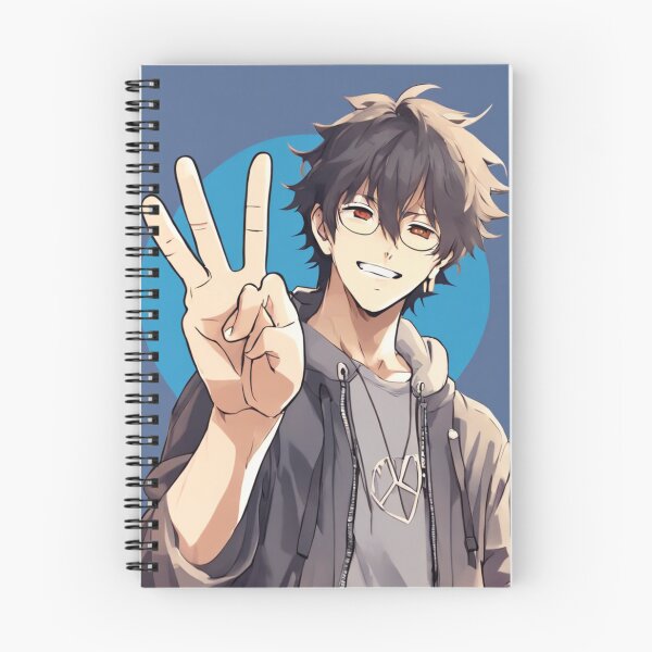 Item preview, Funky Anime Guy Three Finger Peace designed and sold by ExaltedCharm.