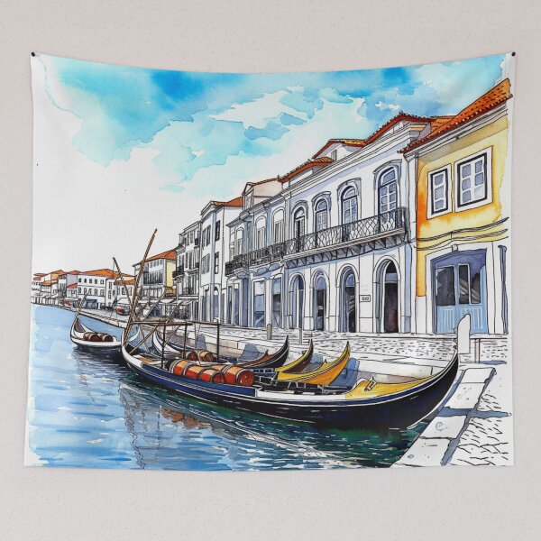 Item preview, Watercolor Design of Aveiro - Portugal  designed and sold by Sketch-Shack.
