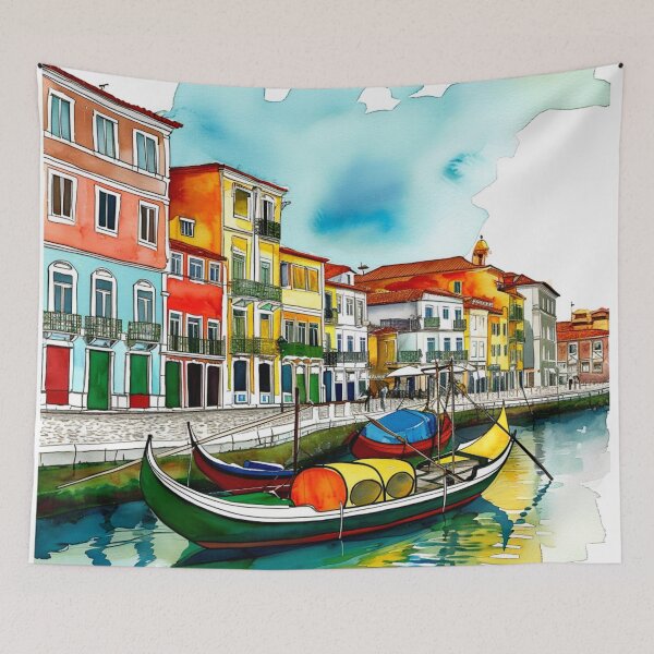 Item preview, Watercolor Design of Aveiro - Portugal  designed and sold by Sketch-Shack.