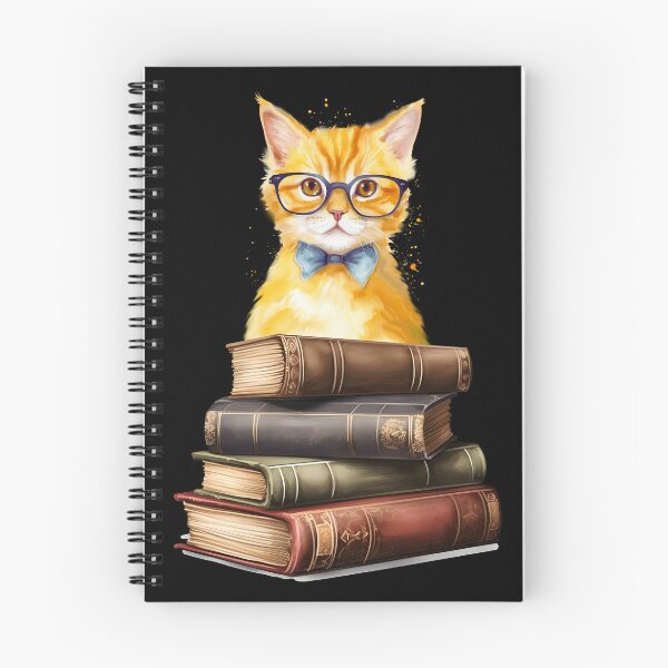 Item preview, FUNNY CUTE INTELLECTUAL BOOK WORM GINGER CAT WITH BOW TIE AND GLASSES designed and sold by FlutteringWings.