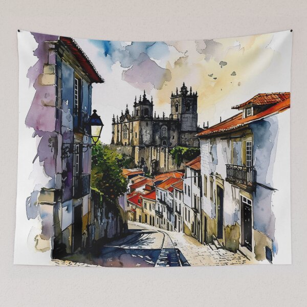 Item preview, Watercolor Design of Braga - Portugal  designed and sold by Sketch-Shack.