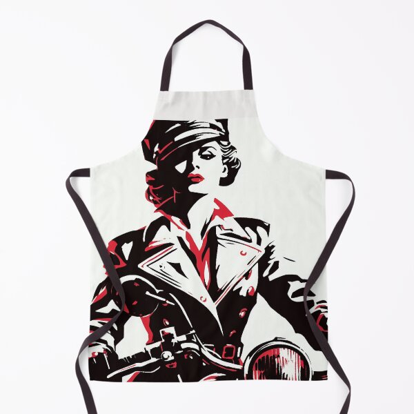 Item preview, Noir Woman on a Motorcycle [Vintage, Retro] designed and sold by RESToRAPTOR.