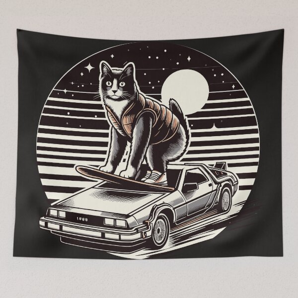 Item preview, Cat Back to the Future designed and sold by Klaerika.