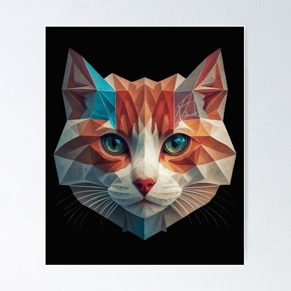 Item preview, Geometric Cat Wild Logo designed and sold by ArtByKubina.
