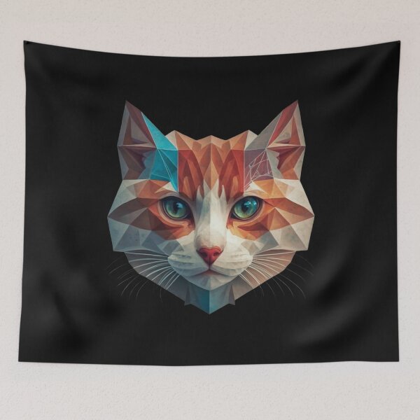 Item preview, Geometric Cat Wild Logo designed and sold by ArtByKubina.