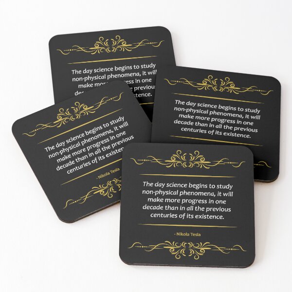 Item preview, Nikola Tesla quote Non-physical phenomena designed and sold by paragonDesign28.