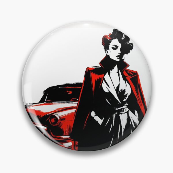Item preview, Noir Woman with Car [Vintage, Retro] designed and sold by RESToRAPTOR.