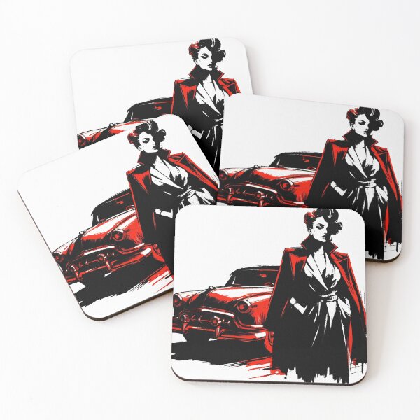 Item preview, Noir Woman with Car [Vintage, Retro] designed and sold by RESToRAPTOR.