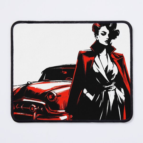 Item preview, Noir Woman with Car [Vintage, Retro] designed and sold by RESToRAPTOR.