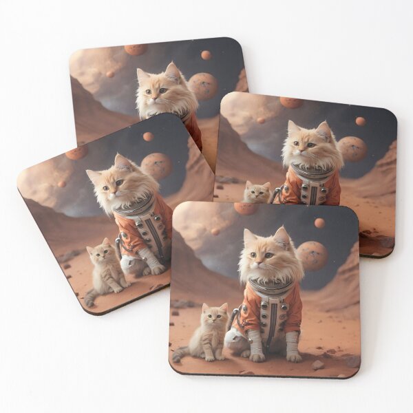 Item preview, cute cat in mars  designed and sold by Imagine2024.