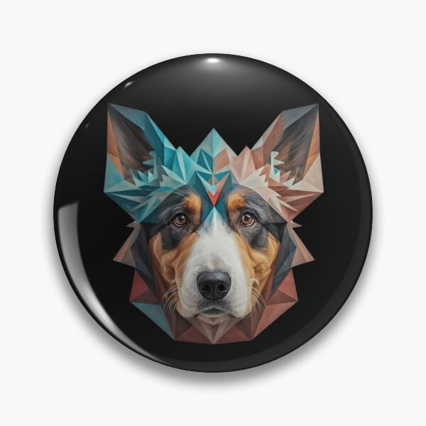 Item preview, Geometric Dog Wild Logo designed and sold by ArtByKubina.