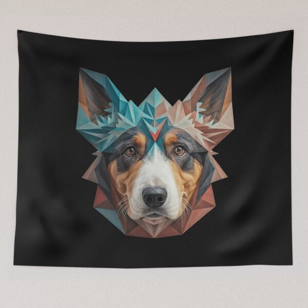 Item preview, Geometric Dog Wild Logo designed and sold by ArtByKubina.