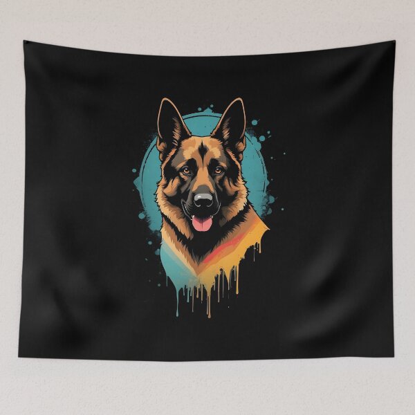 Item preview, Vintage German Shepherd Silhouette Design: Timeless Elegance for Nostalgic Dog Lovers. designed and sold by brindled.