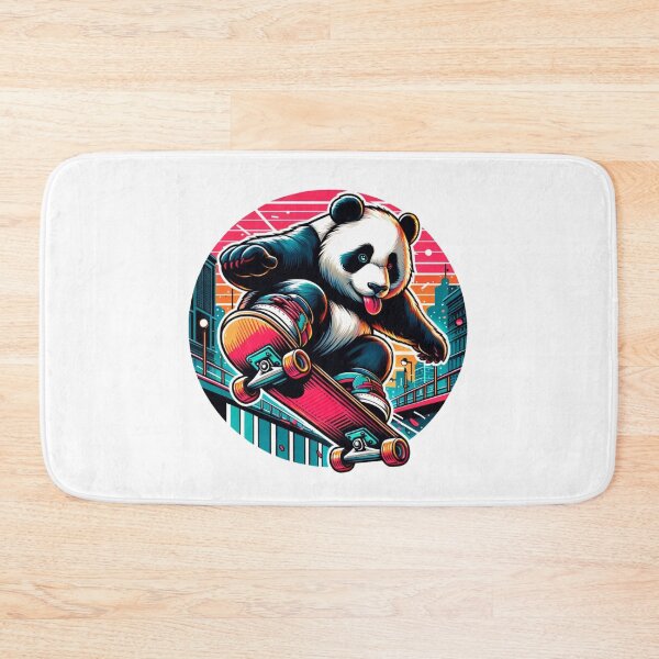 Item preview, Panda Skating | Panda | Skate | Retro Skate Design designed and sold by ShopCoolStop.
