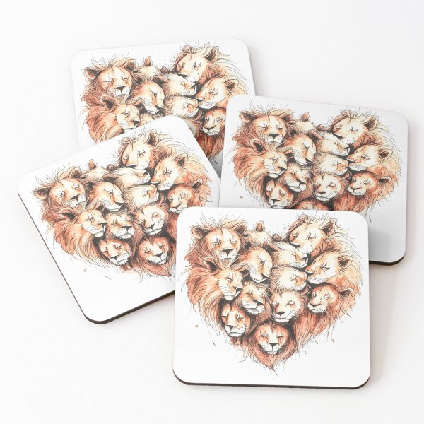Item preview, Heart Lions designed and sold by Kobi-PrintVibes.
