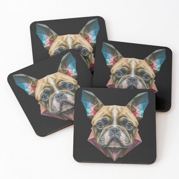 Item preview, French Bulldog Geometric Dog Wild Logo designed and sold by ArtByKubina.