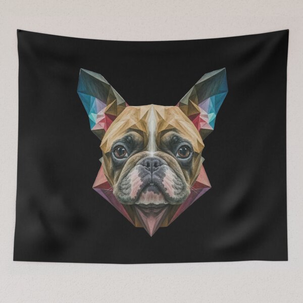 Item preview, French Bulldog Geometric Dog Wild Logo designed and sold by ArtByKubina.