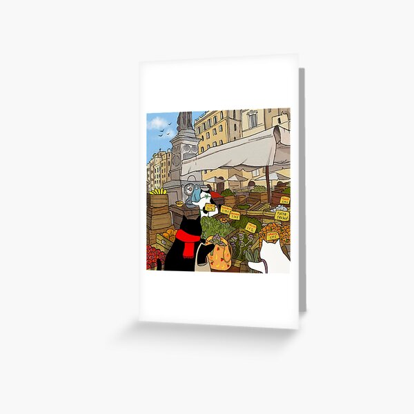 Item preview, Stanis at the Market Buying Carciofi designed and sold by Stanis the Cat.