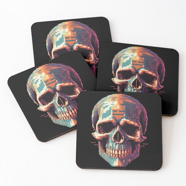 Item preview, Retro Skull, 8-Bit, Glitching, Pixel Art designed and sold by Burn-Ego.