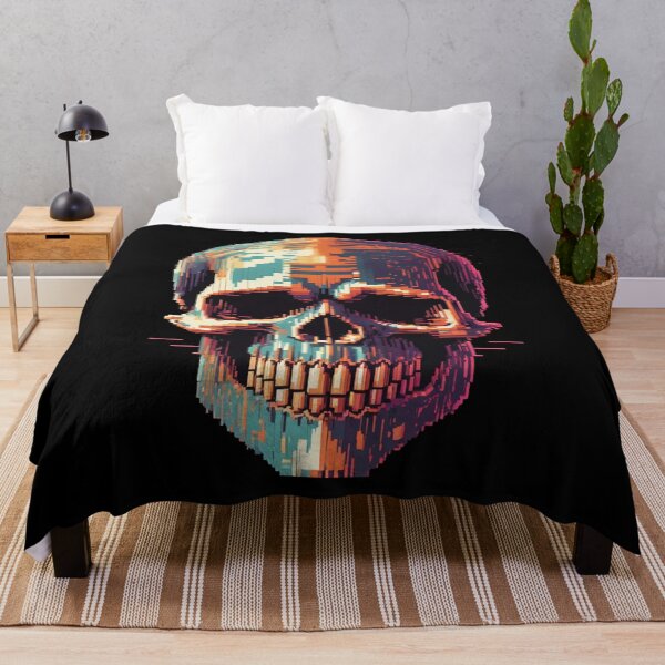 Item preview, Retro Skull, 8-Bit, Glitching, Pixel Art designed and sold by Burn-Ego.
