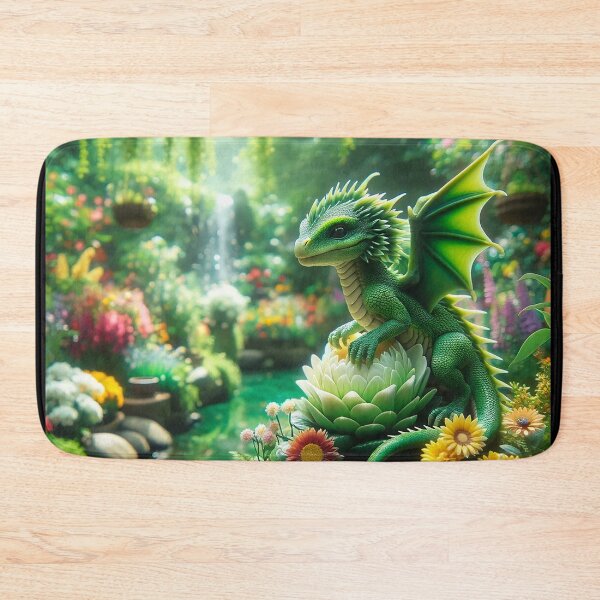 Item preview, Magic Dragon in Lush Flower Forest designed and sold by sweetbelle.