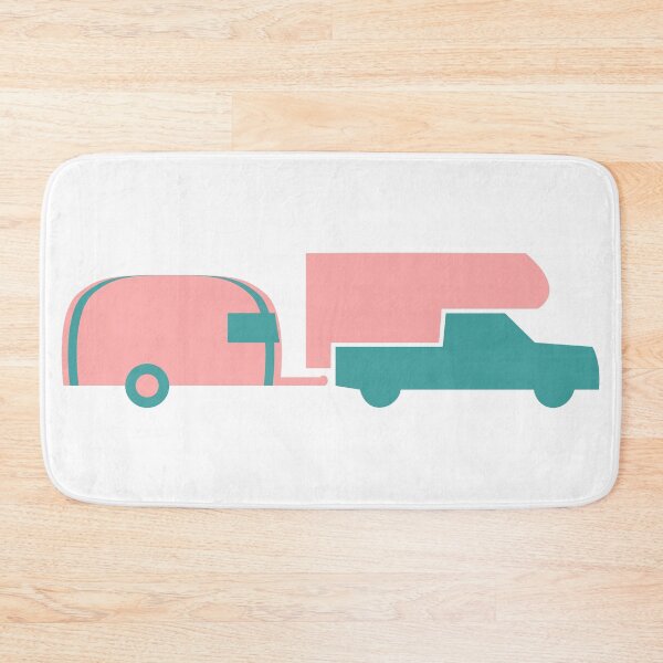 Item preview, Truck Camper Towing Airstream - Retro Colors designed and sold by Jon Mardin.