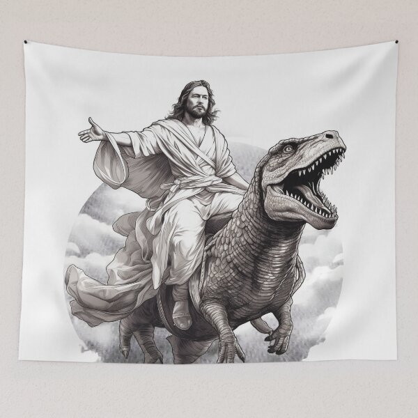 Item preview, Dinosaur Jesus 420 | AI Punk Aesthetic HD designed and sold by scudpunk.