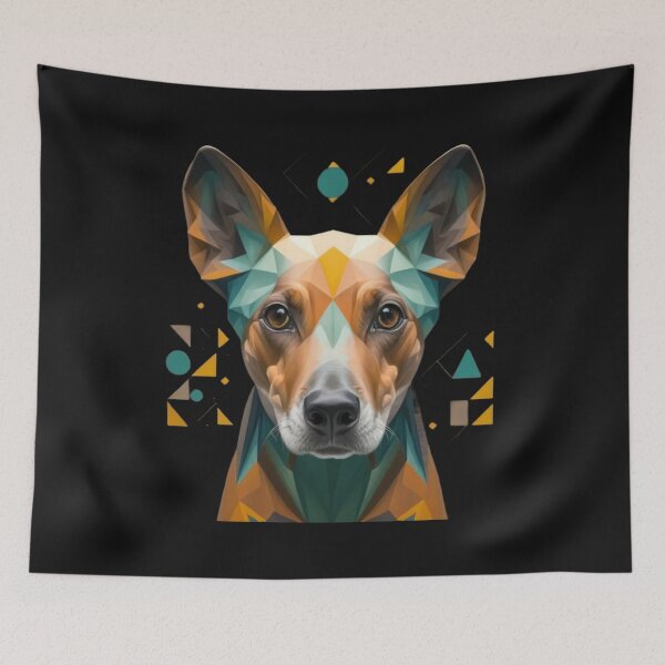 Item preview, Pinshcer Geometric Dog Wild Logo designed and sold by ArtByKubina.