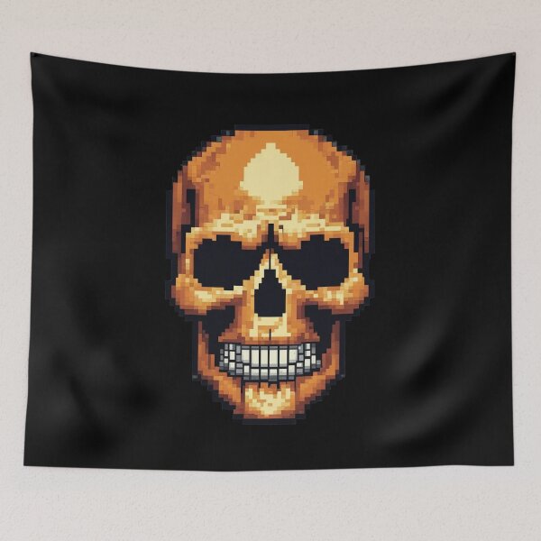 Item preview, 8-Bit Skull, Retro Graphics, Pixel Art designed and sold by Burn-Ego.