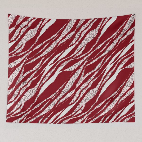 Item preview, Red and White Textured Stripes designed and sold by ColorfulVanilla.