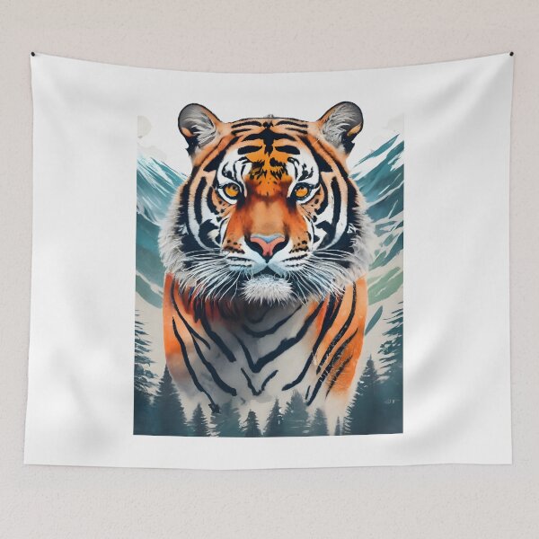 Item preview, Tiger during winter designed and sold by Ann Miu Deluxe.