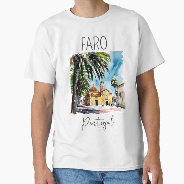 Vista previa del artículo con la obra «Diseño en acuarela de Faro - Portugal», diseñado y vendido por Sketch-Shack.