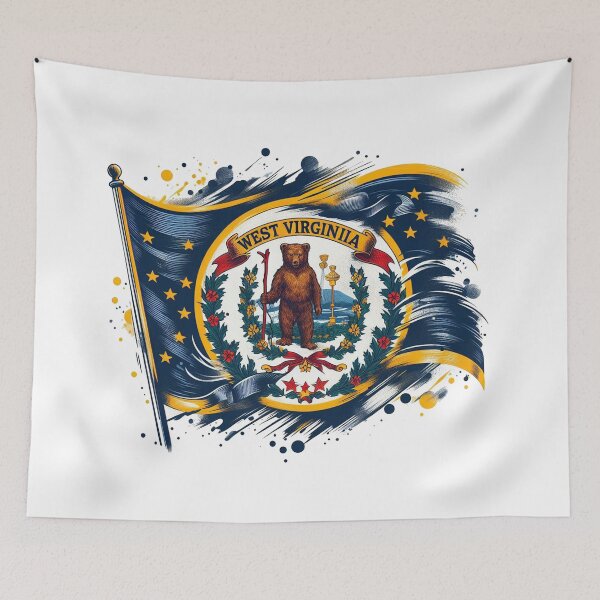 Artikelvorschau, Flagge des Staates West Virginia entworfen und verkauft von JaaCreativeShop.