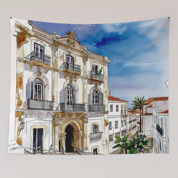 Item preview, Watercolor Design of Faro - Portugal  designed and sold by Sketch-Shack.