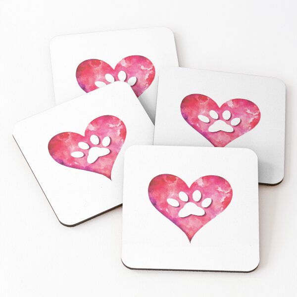 Item preview, Love's Paws - Dreamy Watercolor Heart designed and sold by Sensepiphoria.
