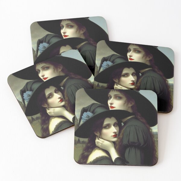 Item preview, LGBTQ Goth Antique Witch Lovers Portrait Lesbians designed and sold by TheDarkWardrobe.