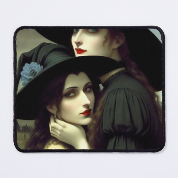 Item preview, LGBTQ Goth Antique Witch Lovers Portrait Lesbians designed and sold by TheDarkWardrobe.