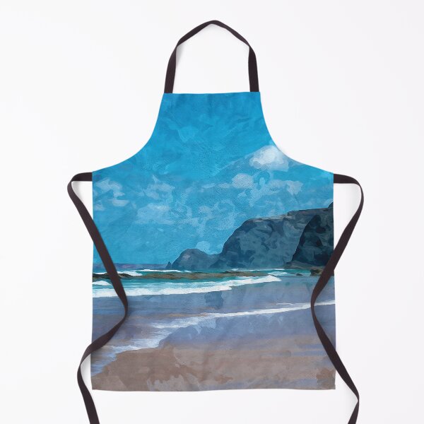 Item preview, Beach with rocky cliffs in watercolor designed and sold by Intermundium.