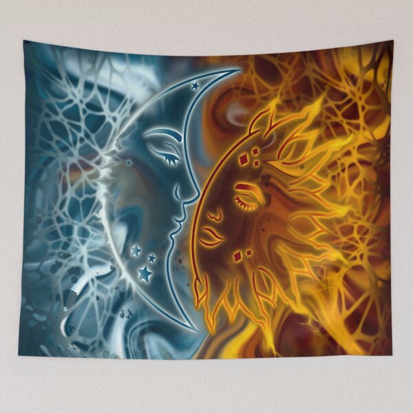 Item preview, Night & Day, digital fluid pour with cells designed and sold by MayGreenAbgrall.