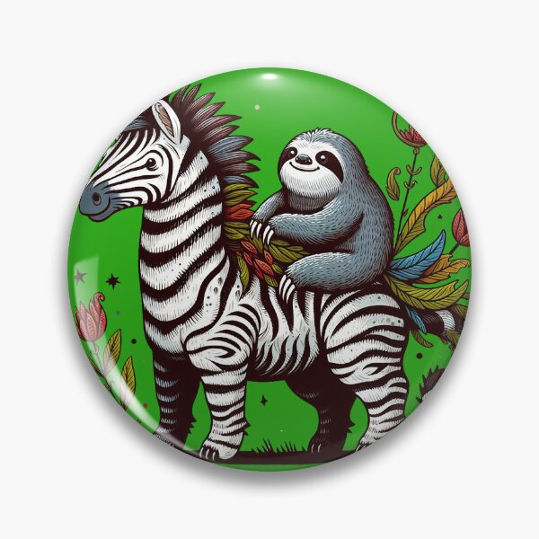Item preview, CUTE SLOTH AND ZEBR designed and sold by BANKJOB ⭐⭐⭐⭐⭐.
