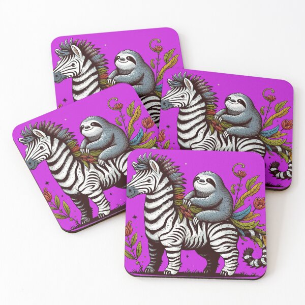Item preview, CUTE SLOTH AND ZEBR designed and sold by BANKJOB ⭐⭐⭐⭐⭐.