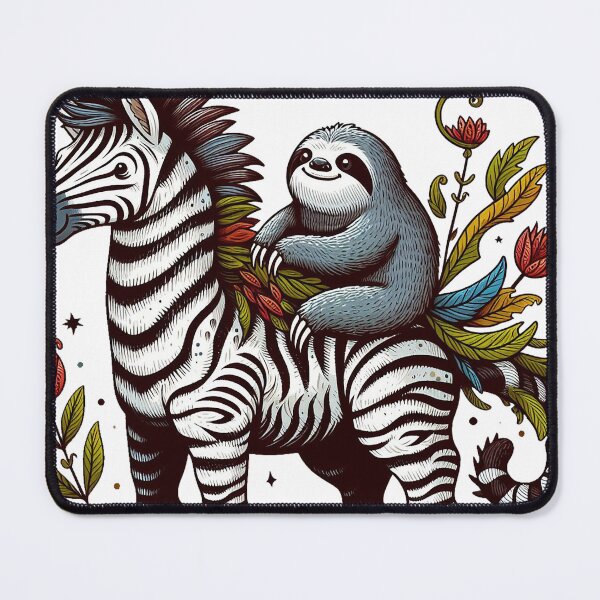 Item preview, CUTE SLOTH AND ZEBR designed and sold by BANKJOB ⭐⭐⭐⭐⭐.