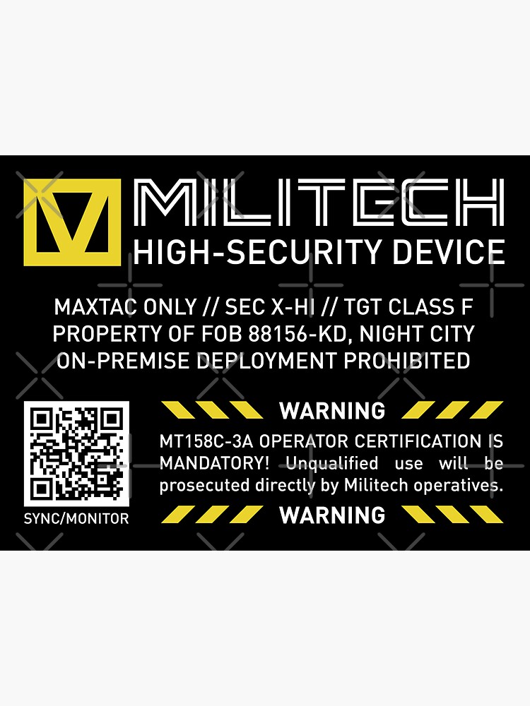 Thumbnail 3 of 3, Sticker, Militech High-Security Device designed and sold by mplewis.