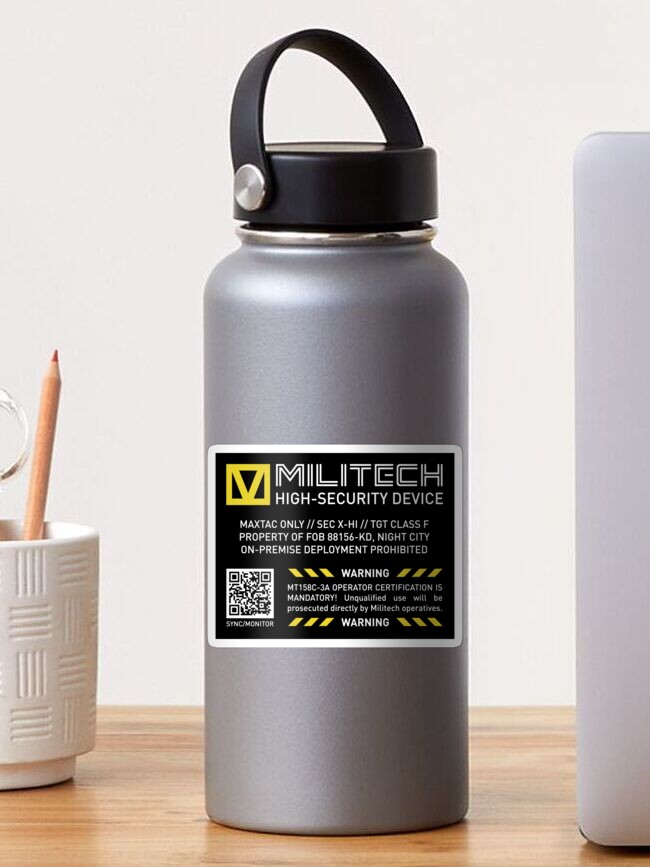 Thumbnail 1 of 3, Sticker, Militech High-Security Device designed and sold by mplewis.