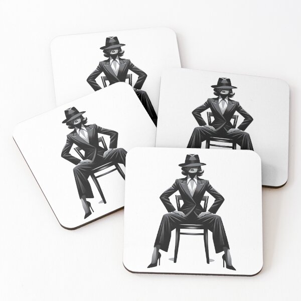 Item preview, Black and white Gangster Woman designed and sold by StickaTime.